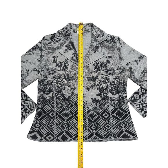 The Territory Ahead Women’s 100% Wool Blazer Sweater - Floral / Geometric - S - Picture 4 of 5